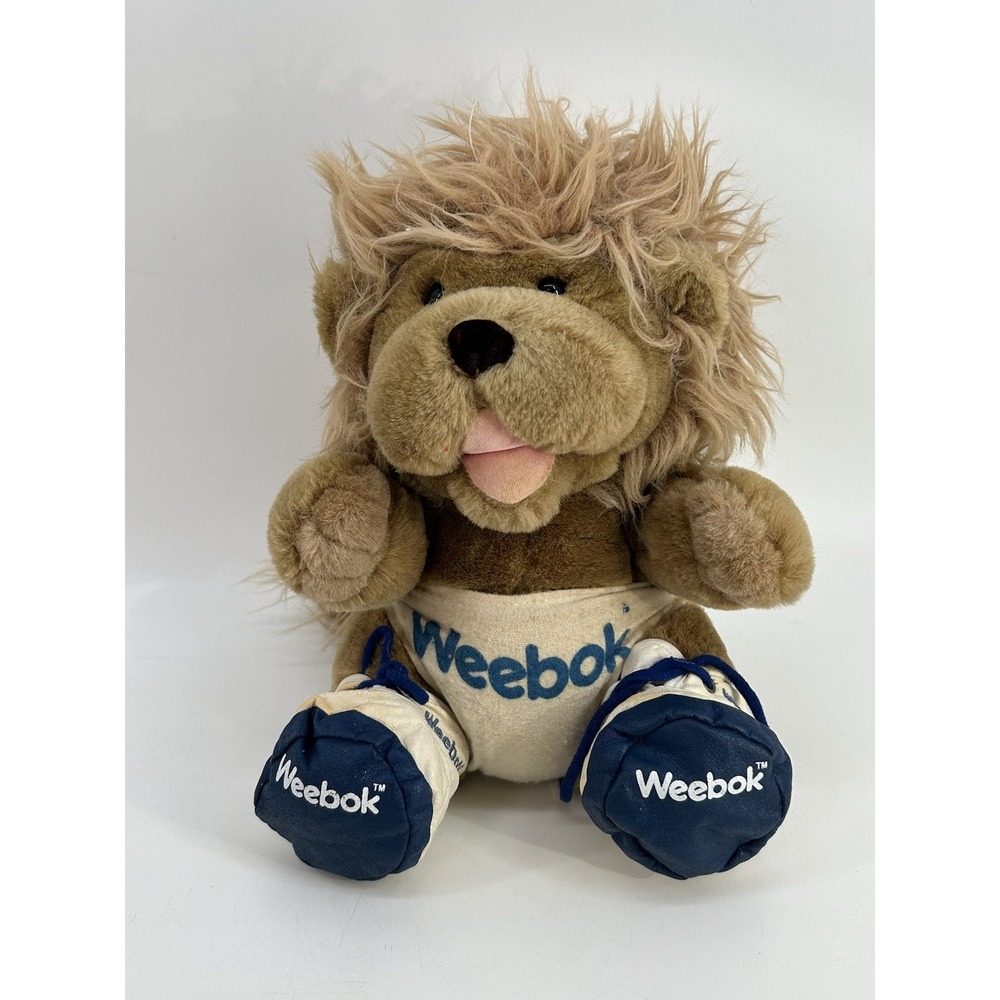 Vintage Reebok Weebok 1987 Willoughby Plush Lion Diaper & Shoes 11"